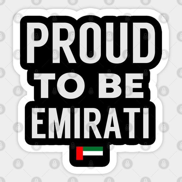 Proud To Be Emirati Sticker by AR DESIGN